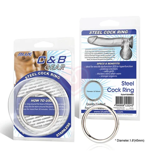 Стальное эрекционное кольцо Stell Cock Ring диаметр 4,8 см фото 2