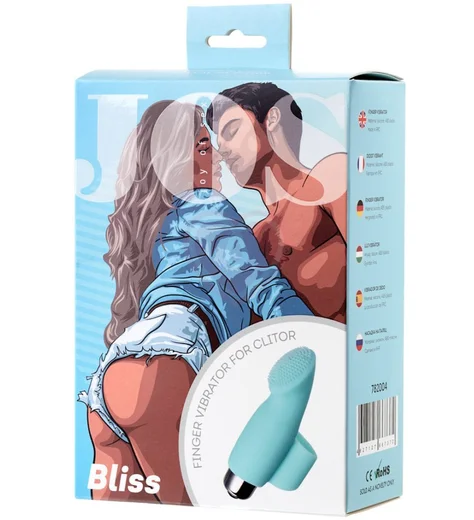 Вибронасадка на палец для клиторальной стимуляции Jos Bliss бирюзовая фото 2
