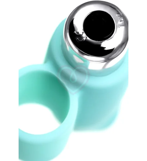 Вибронасадка на палец для клиторальной стимуляции Jos Bliss бирюзовая фото 3