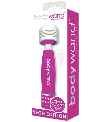 Мини-массажер с кристаллами BodyWand Neon Edition фиолетовый фото 2