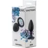 Маленькая анальная пробка Emotions Cutie Small чёрная с кристаллом цвета лунного камня фото 3
