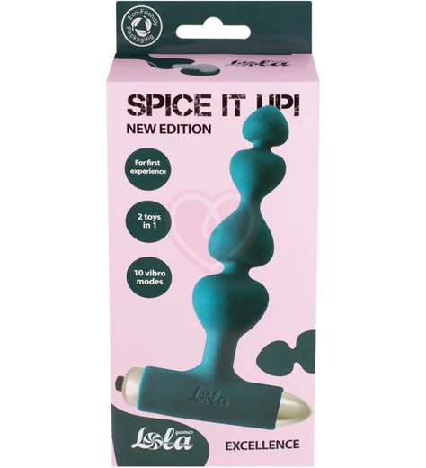 Анальная ёлочка с вибропулей Spice It Up New Edition Excellence зелёная фото 2