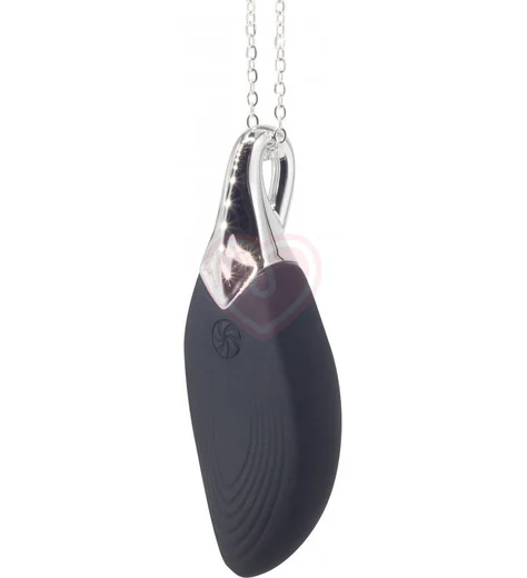 Клиторальный вибратор-кулон Liberty Leaf чёрный фото 2