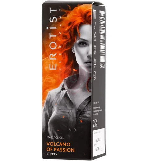 Гель с эффектом вибрации Erotist Volcano Of Passion Cherry вишня 25 мл фото 6