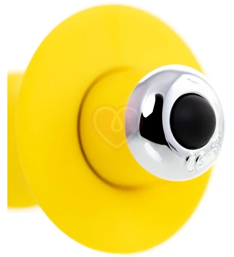 Анальная пробка со съёмной вибропулей ToDo Lancy жёлтая фото 2