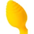 Анальная пробка с рельефом на головке ToDo Riffle малая жёлтая фото 3