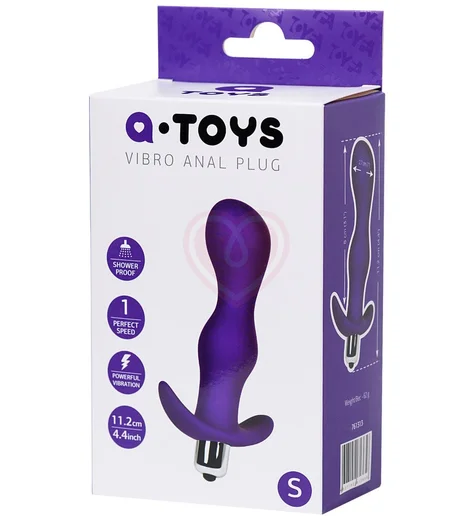 Анальная вибропробка A-Toys Vibro Anal Plug S фиолетовая фото 4
