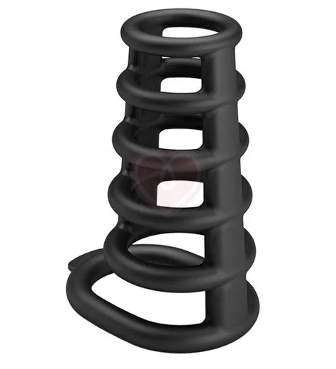 Двойное эрекционное кольцо Party Up Kim чёрное фото 1