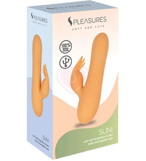 Вибратор-кролик S Pleasures Suni оранжевый фото 4
