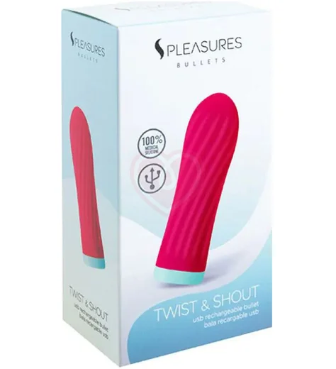 Вибропуля S Pleasures TwistShout розовая фото 3