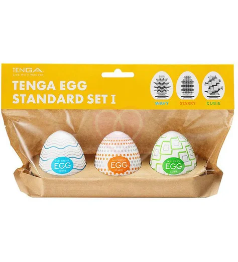 Набор из 3 мастурбаторов Tenga Egg Standard Set 1 белый фото 1