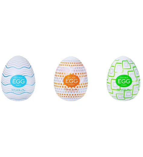 Набор из 3 мастурбаторов Tenga Egg Standard Set 1 белый фото 6