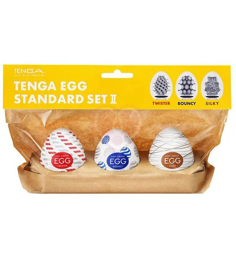 Набор из 3 мастурбаторов Tenga Egg Standard Set 2 белый фото 1