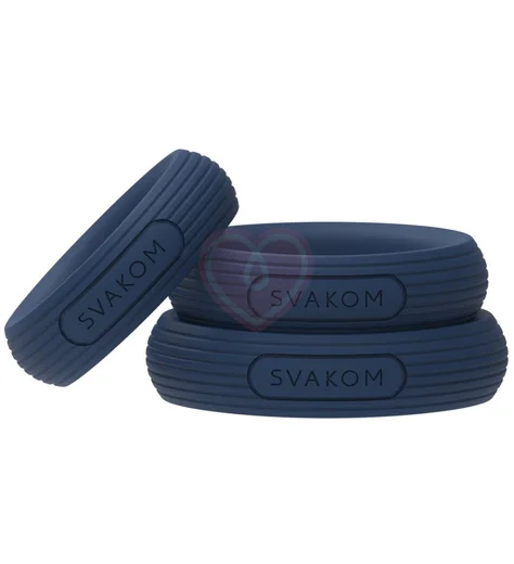 Набор из 3 эрекционных колец Triooo Svakom чёрный фото 1