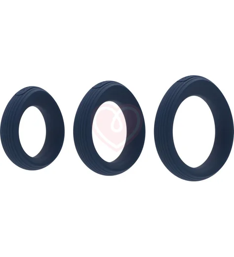 Набор из 3 эрекционных колец Triooo Svakom чёрный фото 2