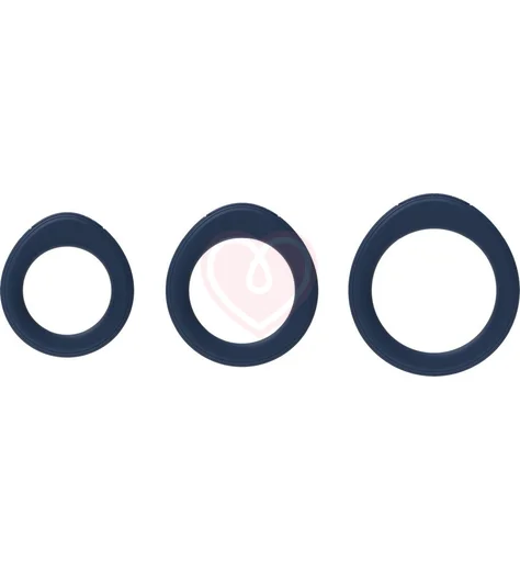 Набор из 3 эрекционных колец Triooo Svakom чёрный фото 3