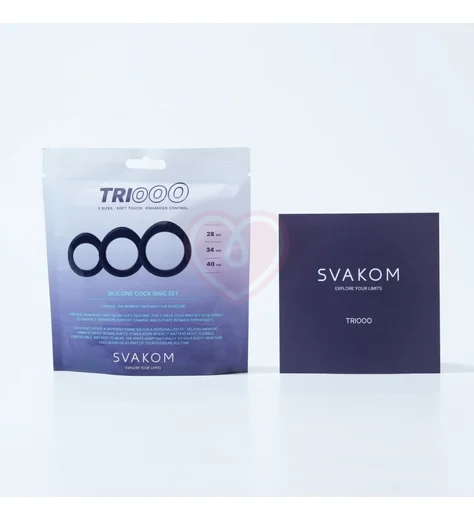 Набор из 3 эрекционных колец Triooo Svakom чёрный фото 9
