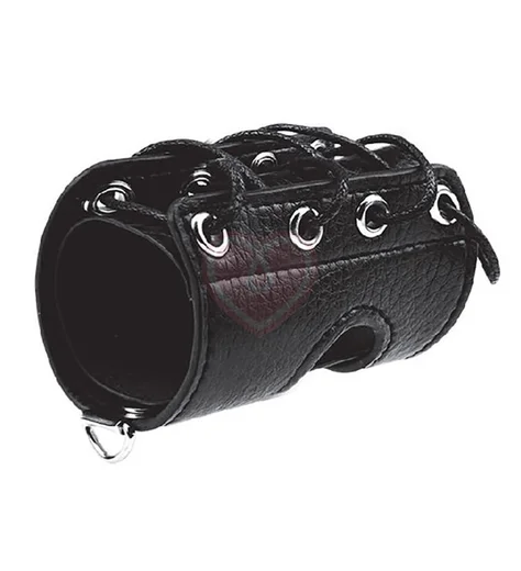 Сбруя для члена на шнуровке Cock Sheath 7,5 см фото 3