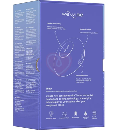 Вибратор для клитора We-Vibe Temp с функциями нагрева и охлаждения голубой фото 17