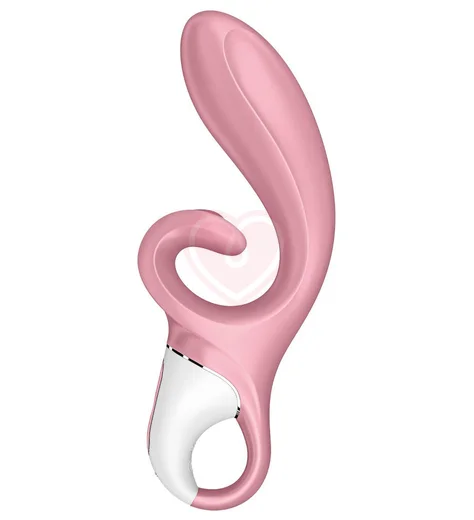 Вибратор с клиторальным стимулятором Satisfyer Hug Me розовый фото 2
