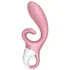 Вибратор с клиторальным стимулятором Satisfyer Hug Me розовый фото 2