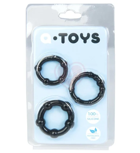 Набор из трёх эластичных колец ToyFa A-Toys чёрные фото 3