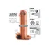 Насадка удлинитель с кольцом на мошонку с вибрацией Vibrating Real Feel Extension 14 см телесная фото 3