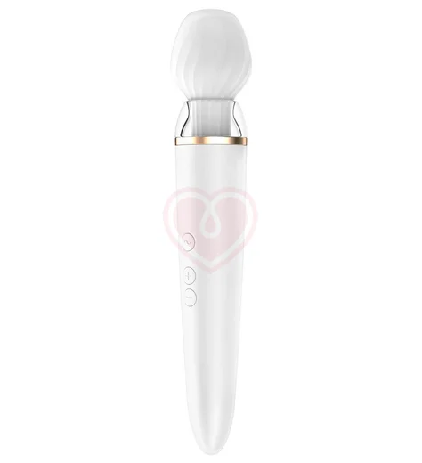 Массажёр Satisfyer Double Wand-er с насадкой и приложением фото 2