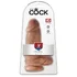 Толстый фаллоимитатор с мошонкой на присоске Pipedream King Cock Chubby мулат фото 5