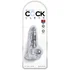 Маленький фаллоимитатор с мошонкой на присоске King Cock Clear 8 см прозрачный фото 4