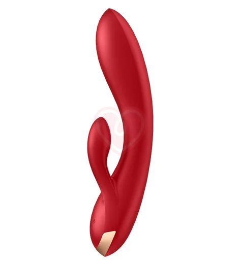 Вибратор Satisfyer Double Flex с двумя клиторальными кончиками красный фото 2