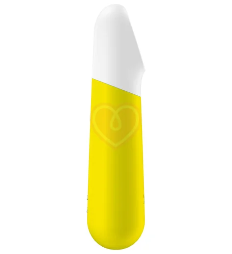 Вибропуля Satisfyer Ultra Power Bullet 4 жёлтая с белым кончиком фото 2