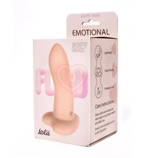 Фаллоимитатор на присоске в форме сердца Flow Emotional Soft Max телесный фото 5