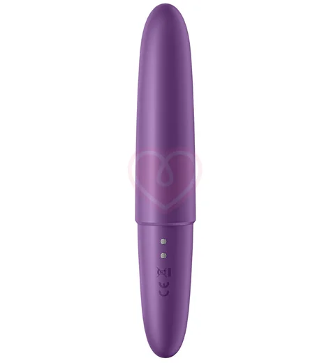Вытянутая вибропуля Satisfyer Ultra Power Bullet 6 с округлым кончиком фиолетовая фото 4