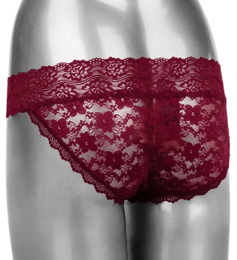 Вибратор для клитора с пультом Lace Panty Set L/XL бордовый фото 6
