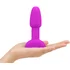 Анальная вибропробка с ротацией b-Vibe Rimming Petite розовая фото 4