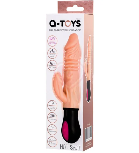 Вибратор-кролик с ротацией и нагревом A-Toys by Toyfa Hot shot телесный фото 3