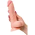 Реалистичный фаллоимитатор на присоске с мошонкой RealStick Nude Ever телесный фото 6