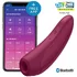 Вакуумный стимулятор с приложением Satisfyer Curvy 1+ бордовый фото 4