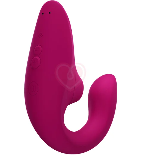 Вибратор для зоны G c бесконтактной стимуляцией клитора Womanizer Blend малиновый фото 9