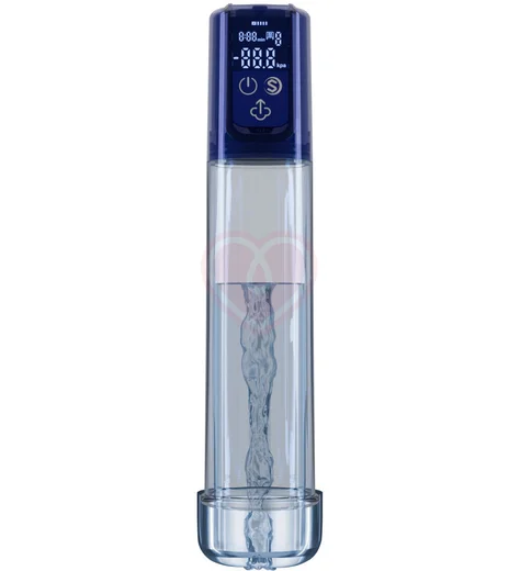 Вакуумная помпа с кольцами Realov Bathfun Pro Ai Aqua Penis Pump синяя фото 1