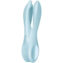 Вибростимулятор Satisfyer Threesome 1 с тремя кончиками голубой