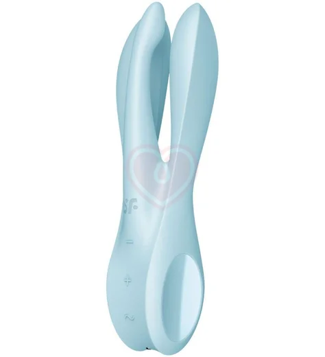 Вибростимулятор Satisfyer Threesome 1 с тремя кончиками голубой фото 1