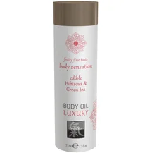 Съедобное масло для тела Shiatsu Body Oil Luxury Гибискус и зелёный чай 75 мл