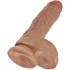 Фаллоимитатор на присоске с мошонкой King Cock with Balls 20 см мулат фото 3