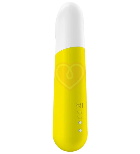 Вибропуля Satisfyer Ultra Power Bullet 4 жёлтая с белым кончиком фото 3