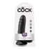 Фаллоимитатор на присоске с мошонкой King Cock with Balls 19 см чёрный фото 4