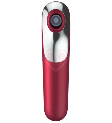 Вакуумный стимулятор с вибрацией и приложением Satisfyer Dual Love красный фото 5