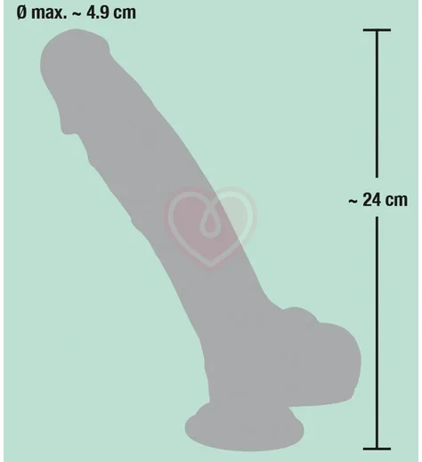 Гибкий силиконовый фаллоимитатор Medical Silicone Dildo 18 см фото 6
