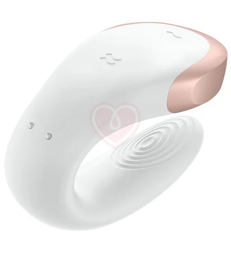Вибратор для пар Satisfyer Double Love с пультом управления и приложением белый фото 3